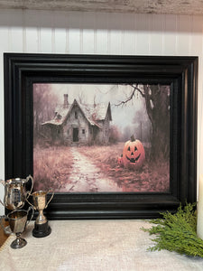 Spooky Abandoned Home and Pumpkins